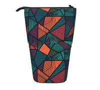 AMREWQYL Trousse de rangement télescopique à motif géométrique imprimé