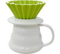 AMRISBTYS Lot de 3 filtres à origami en céramique pour maison, café, restaurant, camping, 450 ml (vert)