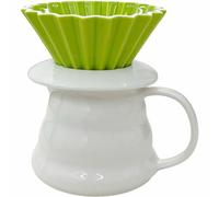 AMRISBTYS Lot de 3 filtres à origami en céramique pour maison, café, restaurant, camping, 450 ml (vert)