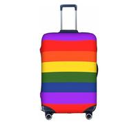 Amrole Housse de protection pour valise de 45,7 à 76,2 cm - Carré réfléchissant, Drapeau arc-en-ciel., L