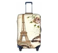 Amrole Housse de protection pour valise de 45,7 à 76,2 cm, chapeau noir et bottes western, Vintage Paris Tour Eiffel Papillon, M