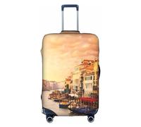 Amrole Housse de protection pour valise de 45,7 à 76,2 cm Motif chat papillon, Magnifique vue sur le Canal de Venise, S