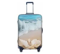 Amrole Housse de protection pour valise de 45,7 à 76,2 cm Motif chouette bleue, Étoile de mer en coquillages, L