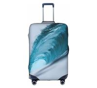 Amrole Housse de protection pour valise de 45,7 à 76,2 cm - Octopus doré, Ocean Green Wave Surf, M