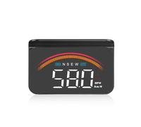 AMROOLOO Affichage tête haute pour les voitures, OBD affichage tête haute, affichage de la vitesse et de la température, GPS Speedometer Car, fonctionne pour toutes les voitures.
