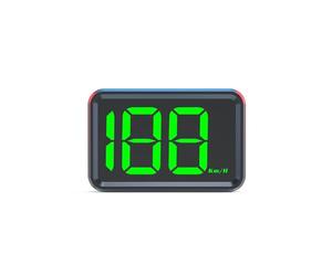 AMROOLOO Compteur de vitesse pour voiture Grand écran Affichage de la vitesse MPH GPS Compteur de vitesse numérique avec réglage automatique de la luminosité Convient à toutes les voitures