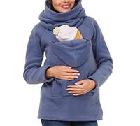 amropi 3 en 1 Porte-bébé Maternité Polaire Sweats à Capuche Femme Kangourou Pullover Sweat-Shirt