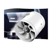 AMRTTWY Accessoires pour Camping-Car, Ventilateur D'extraction, 4/6/7/8 Pouces, Tube Métallique, Conduit en Ligne, Faible Bruit pour Les Restaurants, Cuisines(6inches Air Ventilator)