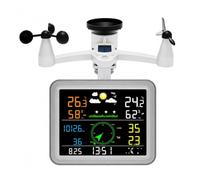 AMRTTWY Pluviomètre extérieur, Station Météo sans Fil 6 en 1 WS0340