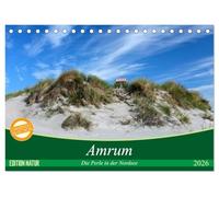 Amrum, die Perle in der Nordsee (Tischkalender 2026 DIN A5 quer), CALVENDO Monatskalender: Lassen Sie sich verzaubern von der naturbelassenen Dünenlandschaft Amrums.