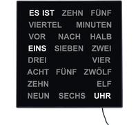 AMS - 01-1235 - Horloge murale/de bureau - Horloge à mots - allemand