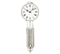 AMS 342 Horloge murale avec pendule mécanique argenté Frontreif en laiton Pendule