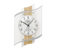 AMS 5520 Horloge murale radiofréquence analogique optique Sonoma avec verre moderne