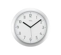 AMS 5843 Horloge murale radio analogique argentée ronde