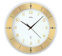 AMS 5850 Horloge Murale Radio-pilotée en métal au Style Moderne