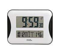 AMS 5894 Horloge murale Horloge de table radio numérique avec date Thermomètre Réveil