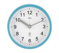 AMS 5921 Horloge murale horloge de salle de bain radio turquoise étanche