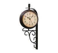 AMS 5961 Horloge murale radio avec thermomètre antique vintage rétro résistant aux intempéries