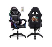Amstrad Fauteuil gaming AMS-900-LED-DRIVE Noir et Gris Sérigraphie Drive LED 366 effets Télécommande
