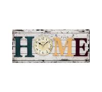 AMS 9428 Horloge murale HOME Quartz analogique rectangulaire vintage rétro shabby