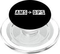 AMS DPS Vol Route Amsterdam à Bali Air Codes PopSockets PopGrip pour MagSafe