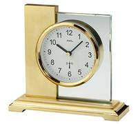 AMS Funk Horloge de table, bois, or, 17 cm x 16 cm x 6 cm
