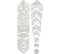 AMS Honeycomb Frame Guard Basic Ape Stickers - Autocollants de protection pour cadres sombres, singe, blanc