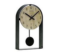 AMS Horloge de table 5189 - Horloge de table à pendule radio-pilotée, boîtier en métal laqué, 21 x 15 cm, horloge de salon, chiffres arabes