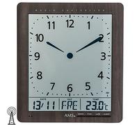 AMS Horloge Murale Moderne avec Mouvement Radio-commandé, Pendule Radio-pilotée, Fonctionnement à Batterie Horloge Radio 24cm- 5893