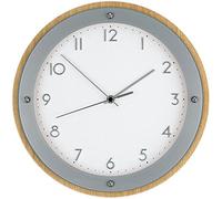 AMS Horloge Murale Radio-pilotée, Bois, Multicolore, 35 x 35 x 12 cm