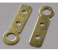 AMS Lot de 100 plaques en laiton à 2 trous