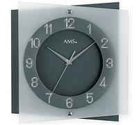 AMS w9323 Horloge Murale à Quartz en Bois Multicolore, 35 x 35 x 12 cm