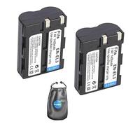 Amsahr B-enel3-2 CT Digital Caméra et caméscope Batterie de Remplacement pour Nikon en-EL3, en-EL3 a, D100 avec lentille Accessoires Pouch, Lot de 2 (Gris)