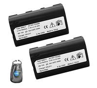Amsahr ValuePack (2 pièces): Batterie numérique de Rechange pour Appareil Photo et caméscope Lieca GEB211, Leica ATX1200, ATX900, GPS900, GRX1200, GS20, Piper 100 - avec étui pour objectifs