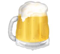 Ballon Aluminium Chope De Bi?Re Jaune 58 Cm Jaune