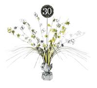 amscan 10132706 Centre de table 30 ans Doré pailleté 33 cm