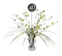 amscan 10132709 Centre de table 40ème spray doré pailleté 45,7 cm
