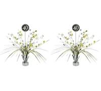 amscan 10132709 Centre de table 40ème spray doré pailleté 45,7 cm (Lot de 2)