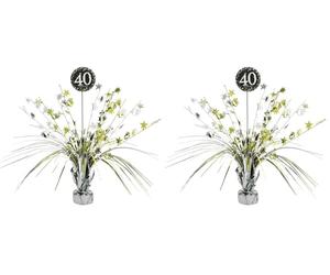 amscan 10132709 Centre de table 40ème spray doré pailleté 45,7 cm (Lot de 2)