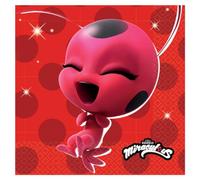 amscan - 16 SERVIETTES PAPIER MIRACULOUS 33CM MULTICOLORE