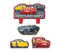 Amscan 171763 Cars 3 Ensemble de Jour Bougies de gâteau d'anniversaire