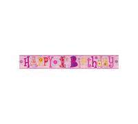 Amscan 1st Birthday Girl Folien Banner SG12401 (Einheitsgröße) (Rose)