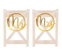 amscan 2 x Pancartes de Chaise Mr et Mrs Mariage Papier 28 x 30 cm