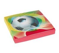 Amscan 20 pièces de football serviettes de table 30 cm Multicolore, Multicolore