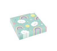 amscan 20 Serviettes Arc-en-Ciel et Nuage, 11012281, Motif :, Taille Unique