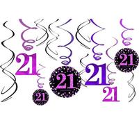 Amscan - 21 - Décoration suspendue - Plastique SG38759 (Taille unique) (Rose)