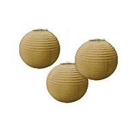 Amscan 24056-19-55 Lanterns Rnd Ppr Gold - Lot de 3