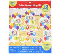 Amscan 241540 Lot de 10 ballons colorés pour décoration de table