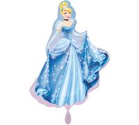 Amscan 2481401 - Super Shape Ballon en plastique Cendrillon, taille 71 x 84 cm, ballon hélium, anniversaire, décoration, Blue