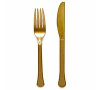 24Pk Mixed Cutlery 24Pk Cremebrulee Gold